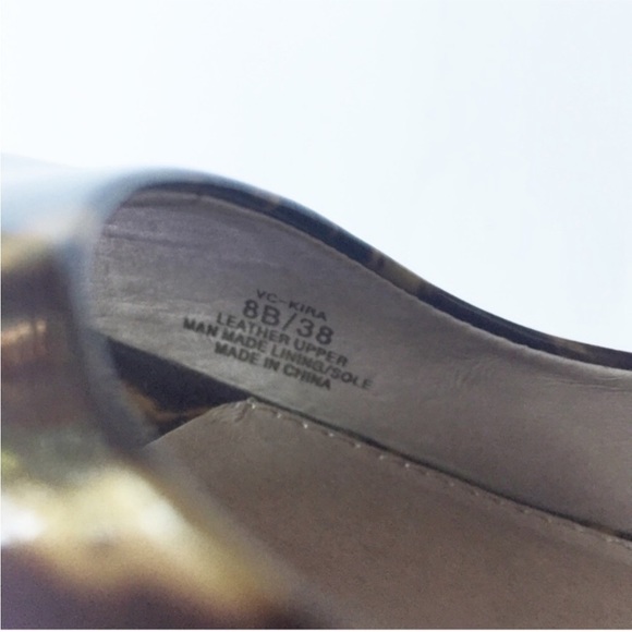 Vince Camuto Patent Leopard Print Kira Peep Toe Pumps - Picture 5 of 6